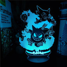 Lade das Bild in den Galerie-Viewer, Pokemon Gengar Nacht Lampe Licht mit Farbwechsel kaufen