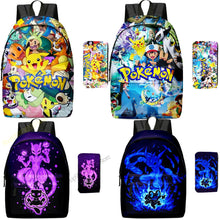 Lade das Bild in den Galerie-Viewer, Pikachu Rucksack mit Federmappe im Set für Schule etc. kaufen