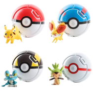 20 Stk. Große (ca. 7cm) Pop n throw Pokebälle mit Figuren Spielzeug