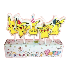 Lade das Bild in den Galerie-Viewer, 5 Stk. Pokemon Pikachu Kerzen Kuchen Dekoration für den Geburtstag
