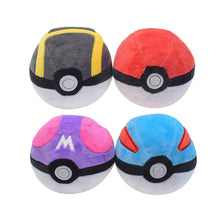 Lade das Bild in den Galerie-Viewer, Pokeball Plüsch Masterbälle 4 Stk. im Set (ca. 12cm)

