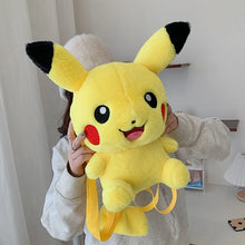 Lade das Bild in den Galerie-Viewer, Niedliche Pikachu, Glumanda, Glurak u. a. Flauschige Pokemon Tasche Rucksack
