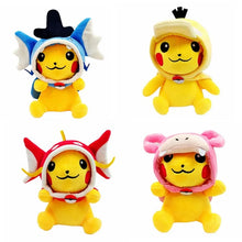Lade das Bild in den Galerie-Viewer, 4er Set Pikachu Cosplay Stofftiere
