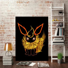 Lade das Bild in den Galerie-Viewer, Abstrakte Pokemon Evoli Entwicklungen Poster Wand Dekoration
