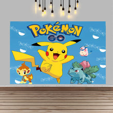 Lade das Bild in den Galerie-Viewer, Pikachu Kindergeburtstag Poster Hintergrund Banner für Geburtstag, Feier etc.

