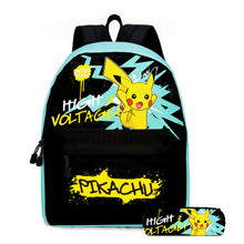 Lade das Bild in den Galerie-Viewer, Pikachu Rucksack mit Federmappe im praktischen Set kaufen
