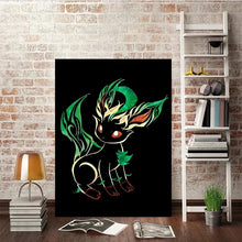 Lade das Bild in den Galerie-Viewer, Abstrakte Pokemon Evoli Entwicklungen Poster Wand Dekoration
