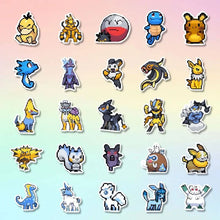 Lade das Bild in den Galerie-Viewer, Coole Pokemon Aufkleber im Pixel Look (10, 30, 50 oder 110 Stk.)
