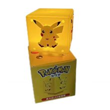 Lade das Bild in den Galerie-Viewer, Pokemon Pikachu Nachtlicht Lampe in Würfelform (10*10*10cm)
