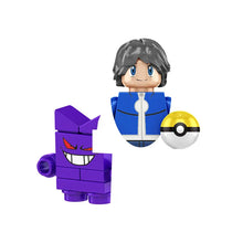 Lade das Bild in den Galerie-Viewer, Pokemon Mini-Klemmbaustein Trainer Figuren mit Pokeball
