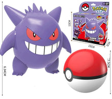 Lade das Bild in den Galerie-Viewer, Pokeball Spielzeug mit Figur (Gengar, Pikachu, Glumanda, Bisasam, Schiggy, Enton, Mew, Evoli etc.)
