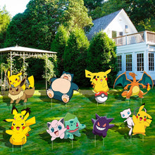 Lade das Bild in den Galerie-Viewer, 8 Stk. Pokemon Deko Schilder für Innen oder Außen Geburtstag, Feier
