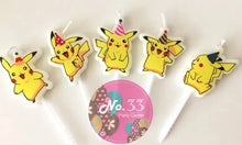 Lade das Bild in den Galerie-Viewer, 5 Stk. Pokemon Pikachu Kerzen Kuchen Dekoration für den Geburtstag
