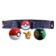 Pokemon Trainer Gürtel mit Evoli Figur und 2x Pokeball Spielzeug