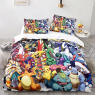 Pikachu Bettwäsche in buten Pokemon Motiven