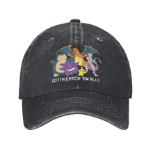 Lade das Bild in den Galerie-Viewer, Dunkle Pokemon Sommer Caps mit Gengar u. a. Motiven
