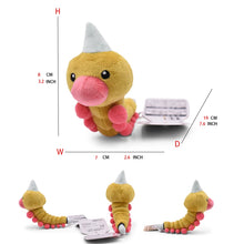 Lade das Bild in den Galerie-Viewer, Weedle Hornliu Plüsch Pokemon (ca. 8cm)
