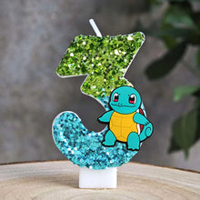 Lade das Bild in den Galerie-Viewer, Glitter Pokmeon Pikachu Kerzen für Geburtstage mit Jahreszahl in verschiedenen Farben
