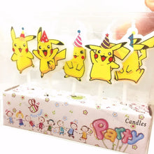 Lade das Bild in den Galerie-Viewer, 5 Stk. Pokemon Pikachu Kerzen Kuchen Dekoration für den Geburtstag
