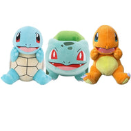 Starter Pokemon Plüschtiere Set mit Schiggy, Bisasam und Glumanda (ca. 18-20cm)
