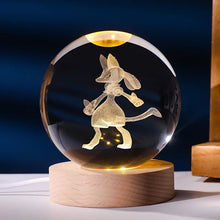 Lade das Bild in den Galerie-Viewer, Pokemon Kristallkugel mit LED Licht, Geschenkidee, viele Pokemon Motive
