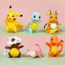 Lade das Bild in den Galerie-Viewer, 6er Set Pokemon Figuren mit Pikachu, Schiggy, Raichu, Tragosso, Flegmon und Glumanda
