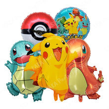 Lade das Bild in den Galerie-Viewer, 5 Stk. Pokemon Luftballon Set für Feier, Geburtstag, Party, Dekoration
