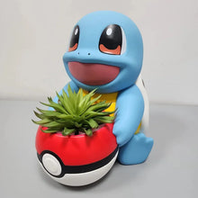 Lade das Bild in den Galerie-Viewer, Schiggy Squirtle Figur mit Topf im Pokeball Look
