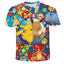 Lade das Bild in den Galerie-Viewer, Bunte Farbenfrohe Pokemon T-Shirts für den Sommer
