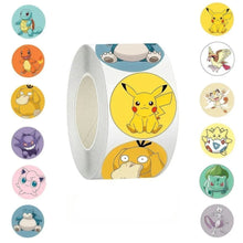 Lade das Bild in den Galerie-Viewer, 500, 1000 oder 2000 Pokemon Sticker Aufkleber auf Rolle
