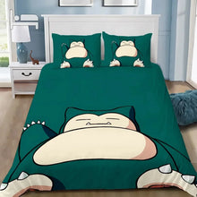 Lade das Bild in den Galerie-Viewer, Bettwäsche mit tollen Relaxo Snorlax Pokemon Motiven
