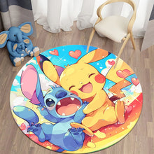 Lade das Bild in den Galerie-Viewer, Runder Pikachu Teppich in vielen Motiven
