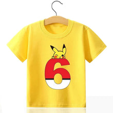 Lade das Bild in den Galerie-Viewer, Pokemon Geburtstags T-Shirt mit Jahreszahl
