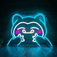 Snorlax Relaxo LED Neon Wandlampe Pokemon Wand Deko