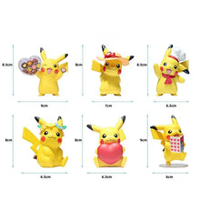 Lade das Bild in den Galerie-Viewer, 6er Set Pikachu Figuren in Koch Motiven
