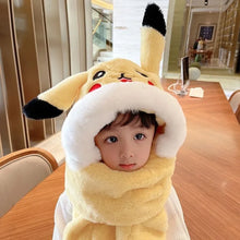 Lade das Bild in den Galerie-Viewer, Pikachu Wintermütze mit integrierten Schal
