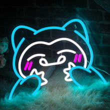 Lade das Bild in den Galerie-Viewer, Snorlax Relaxo LED Neon Wandlampe Pokemon Wand Deko
