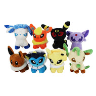 8er Set mit Nachtara, Evoli, Psiana, Blitza, Aquana, Flamara, Glaziola, Folipurba Kuscheltier kaufen