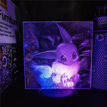Lade das Bild in den Galerie-Viewer, 3D LED Hologramm Nachtlampe Pokémon Evoli Eevee kaufen
