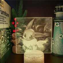 Lade das Bild in den Galerie-Viewer, 3D LED Hologramm Nachtlampe Pokémon Evoli Eevee kaufen
