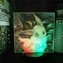 Lade das Bild in den Galerie-Viewer, 3D LED Hologramm Nachtlampe Pokémon Evoli Eevee kaufen
