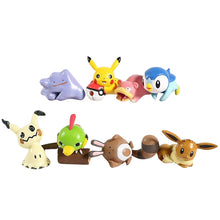 Lade das Bild in den Galerie-Viewer, Mimikyu Eevee Ditto Slowbro Sentret Piplup Natu 8er Set Pokemon Figuren kaufen
