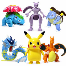 Lade das Bild in den Galerie-Viewer, Pikachu, Mewtu, Glurak, Bisasam oder Turtok Figur mit Pokeball kaufen
