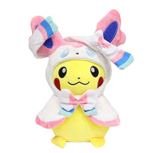 Lade das Bild in den Galerie-Viewer, Pikachu Plüsch Stofftier Cosplay Nachtara, Flamara, Psiana, Glaziola, Blitza etc. kaufen
