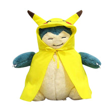 Lade das Bild in den Galerie-Viewer, Relaxo Snorlax Cosplay als Evoli oder Pikachu Stofftier (ca. 30cm) kaufen
