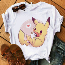 Lade das Bild in den Galerie-Viewer, Pokemon T-Shirt für Frauen / Mädchen Snorlax Togepi Squirtle Japanese T-Shirt kaufen
