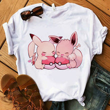 Lade das Bild in den Galerie-Viewer, Pokemon T-Shirt für Frauen / Mädchen Snorlax Togepi Squirtle Japanese T-Shirt kaufen

