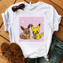 Lade das Bild in den Galerie-Viewer, Pokemon T-Shirt für Frauen / Mädchen Snorlax Togepi Squirtle Japanese T-Shirt kaufen
