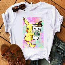 Lade das Bild in den Galerie-Viewer, Pokemon T-Shirt für Frauen / Mädchen Snorlax Togepi Squirtle Japanese T-Shirt kaufen
