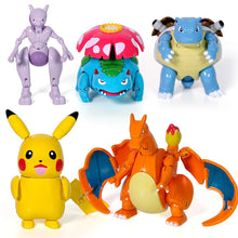 Lade das Bild in den Galerie-Viewer, Pikachu, Mewtu, Glurak, Bisasam oder Turtok Figur mit Pokeball kaufen
